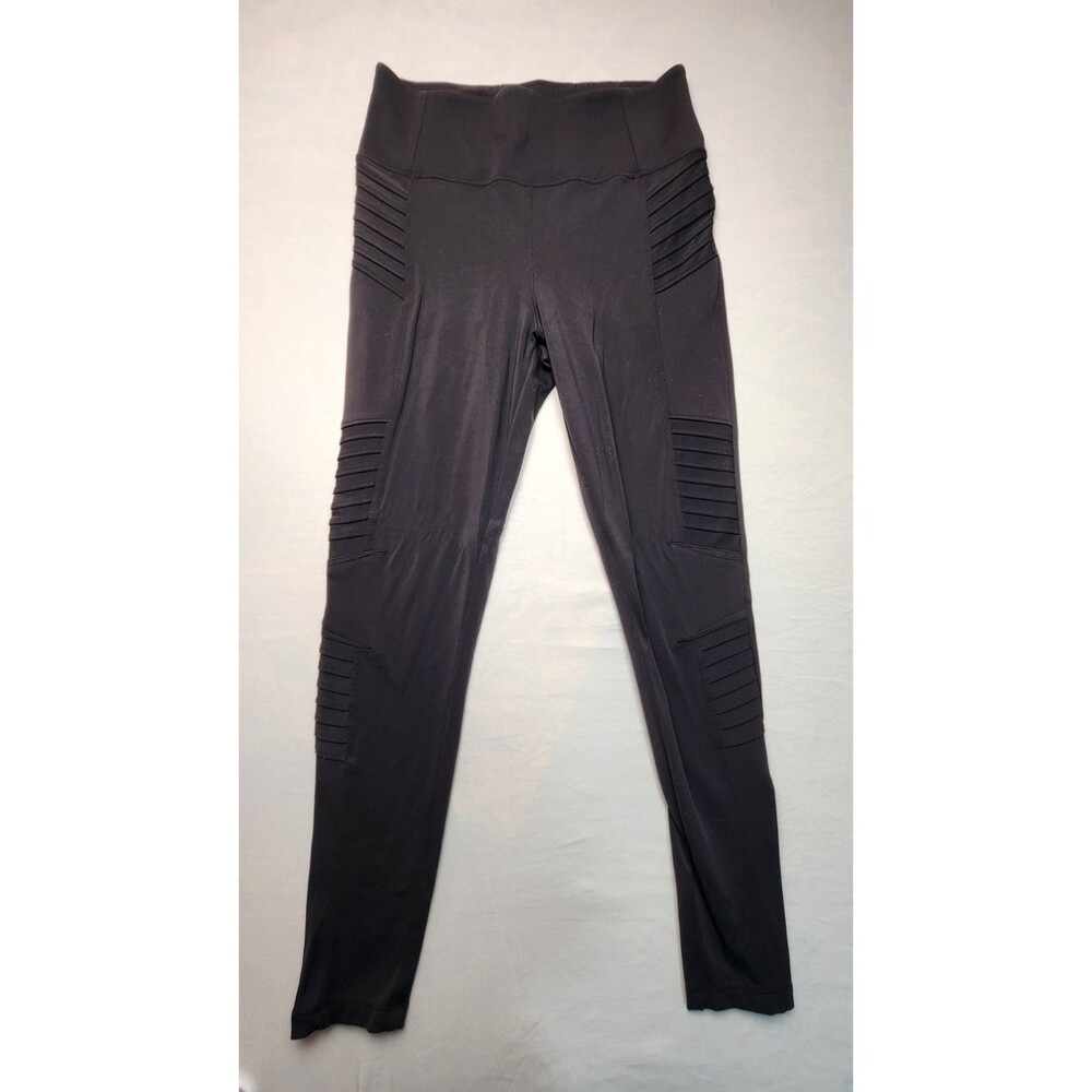 ATHLETA Delancey Moto Tight Women's Medium Black Legging Pockets